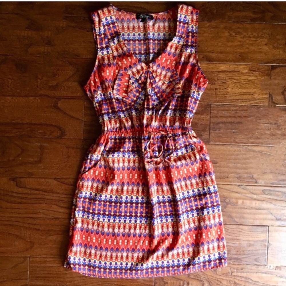 Vibrant Multi Color Print Summer Dress - Picture 2 of 6